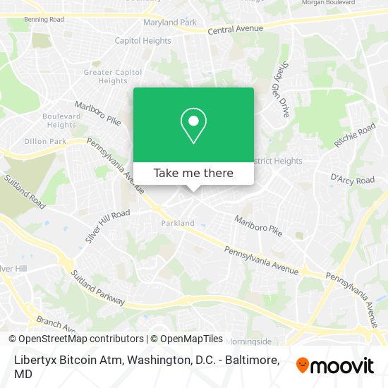 Mapa de Libertyx Bitcoin Atm