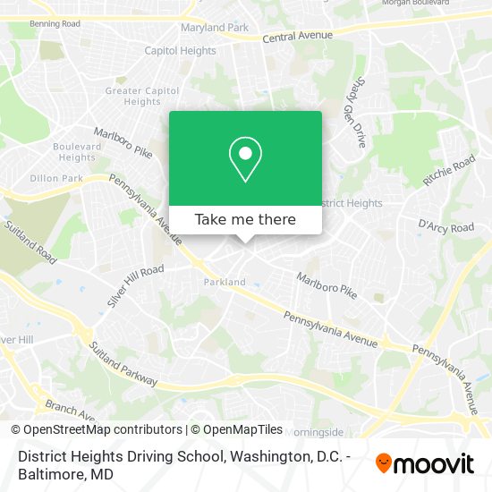 Mapa de District Heights Driving School