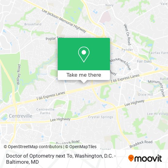 Mapa de Doctor of Optometry next To