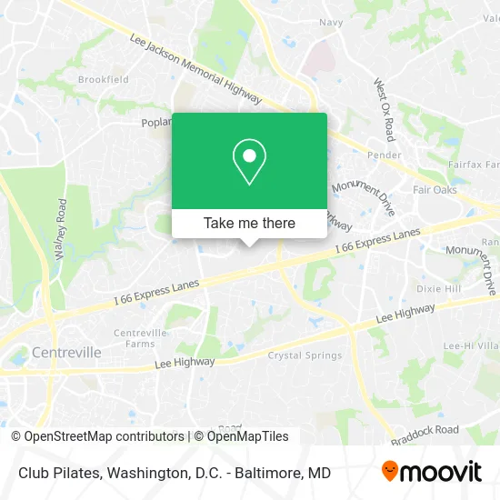 Club Pilates map