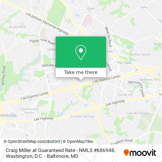 Mapa de Craig Miller at Guaranteed Rate - NMLS #686948