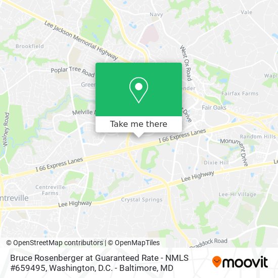 Mapa de Bruce Rosenberger at Guaranteed Rate - NMLS #659495