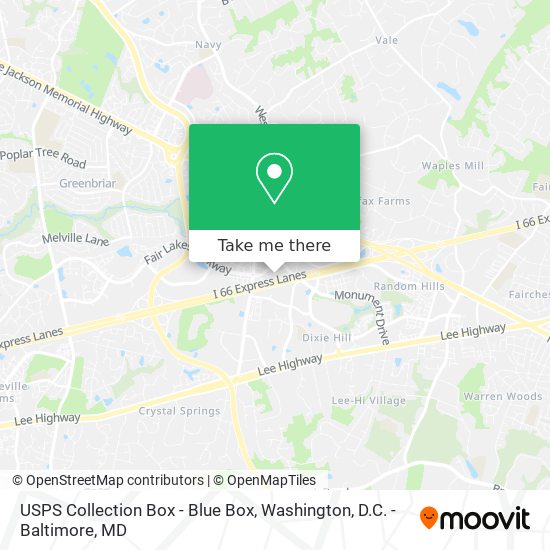 USPS Collection Box - Blue Box map