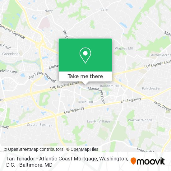 Mapa de Tan Tunador - Atlantic Coast Mortgage