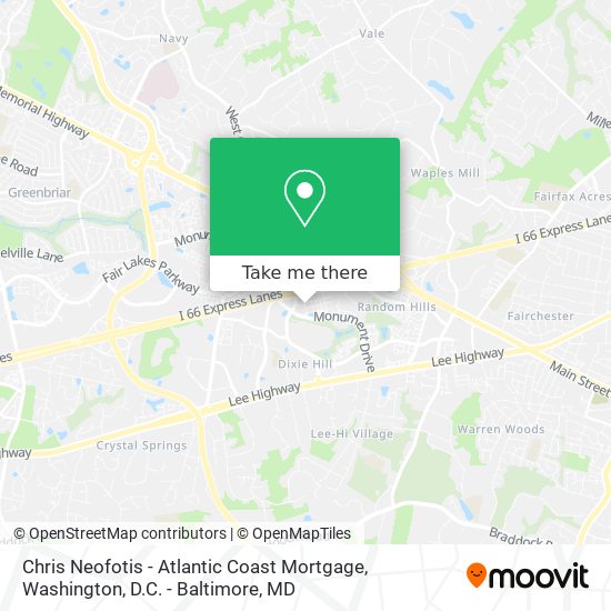 Chris Neofotis - Atlantic Coast Mortgage map