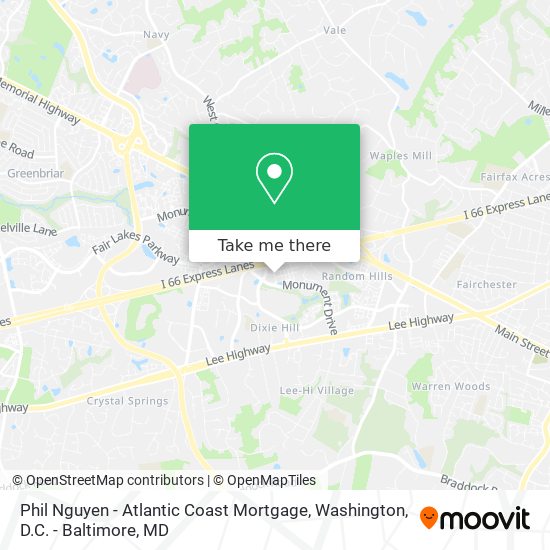 Mapa de Phil Nguyen - Atlantic Coast Mortgage