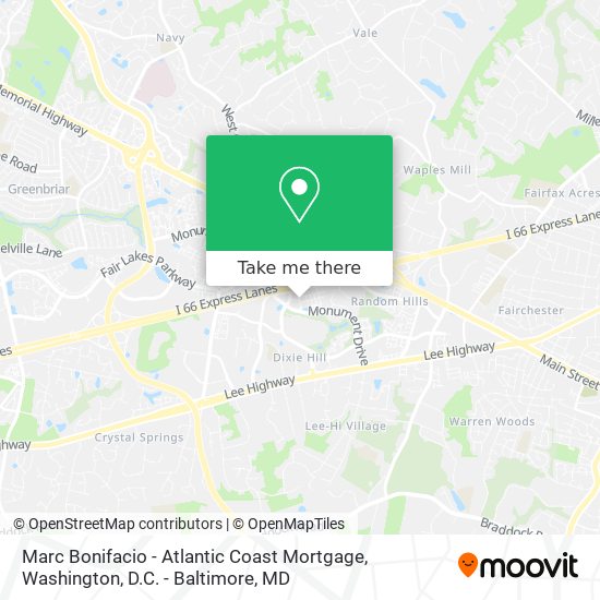 Marc Bonifacio - Atlantic Coast Mortgage map