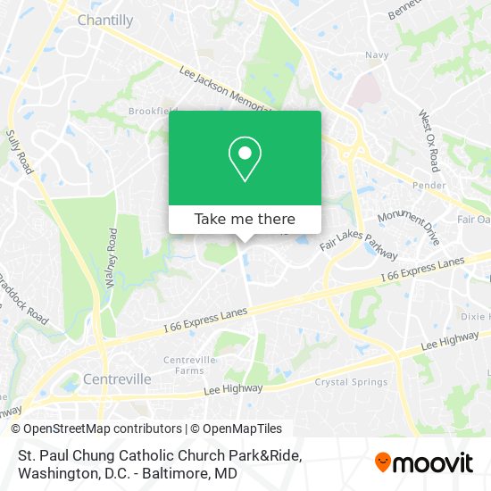 St. Paul Chung Catholic Church Park&Ride map