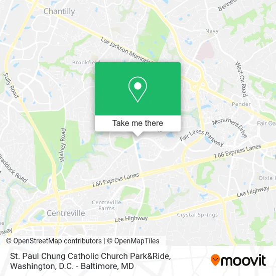 St. Paul Chung Catholic Church Park&Ride map