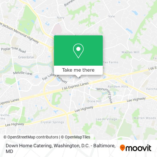 Down Home Catering map