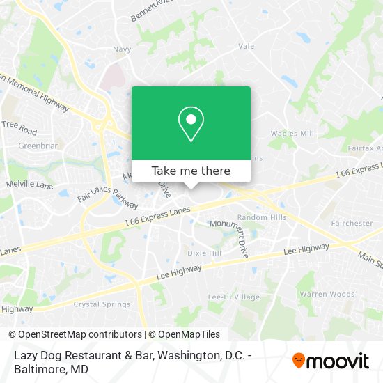 Mapa de Lazy Dog Restaurant & Bar