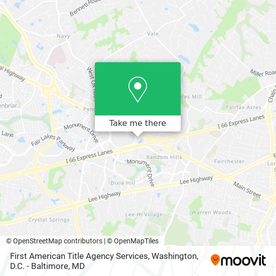 Mapa de First American Title Agency Services