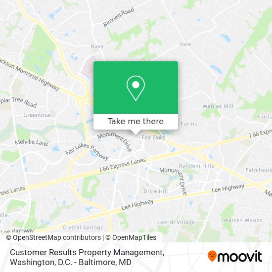 Mapa de Customer Results Property Management