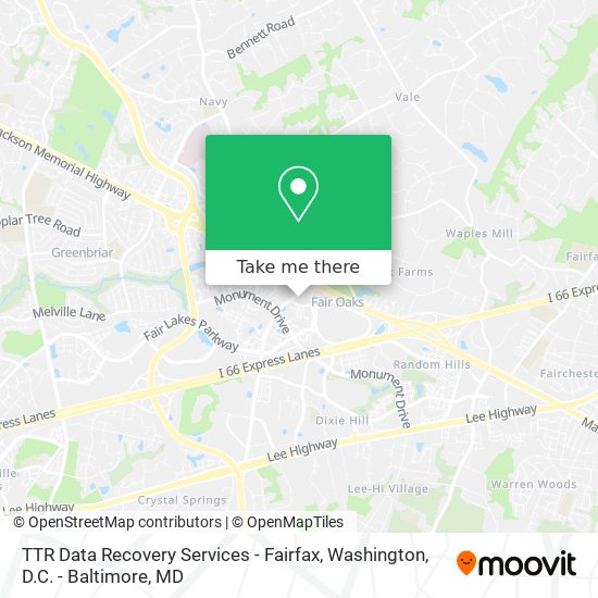 TTR Data Recovery Services - Fairfax map