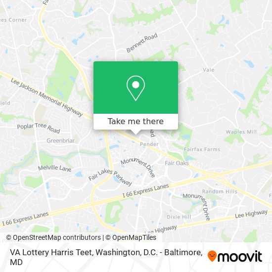 VA Lottery Harris Teet map