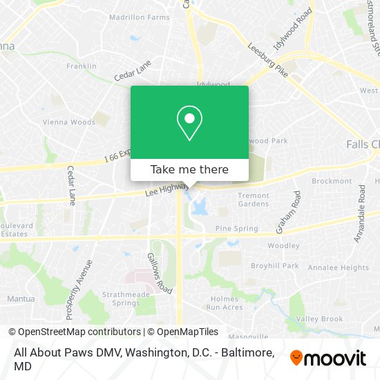 All About Paws DMV map