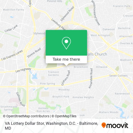 VA Lottery Dollar Stor map