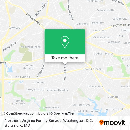 Northern Virginia Family Service map