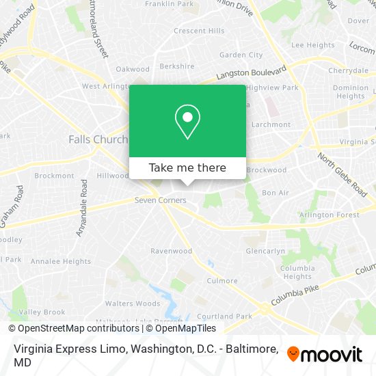 Virginia Express Limo map