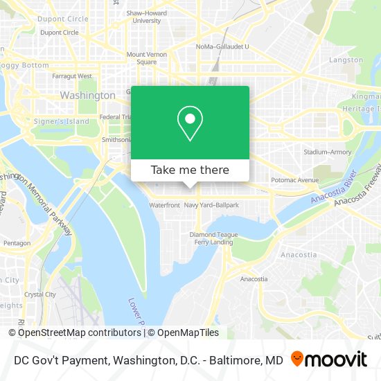 Mapa de DC Gov't Payment
