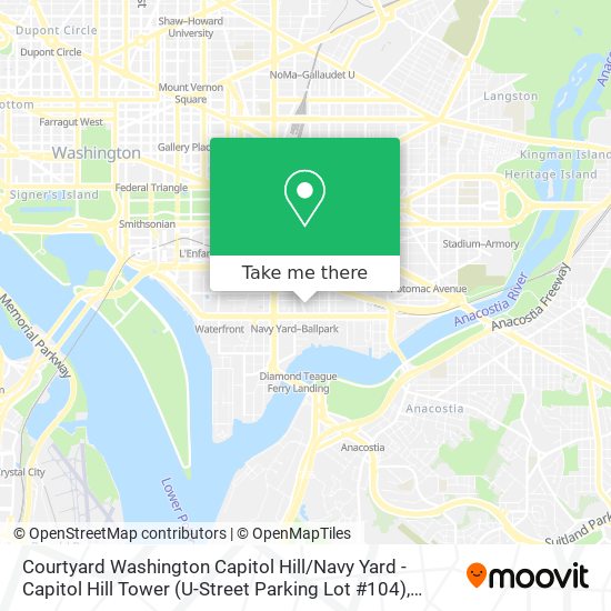 Courtyard Washington Capitol Hill / Navy Yard - Capitol Hill Tower (U-Street Parking Lot #104) map