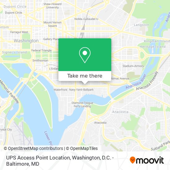 UPS Access Point Location map