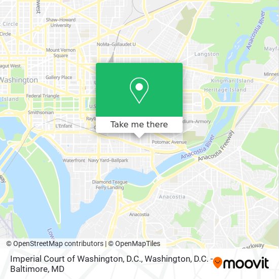Imperial Court of Washington, D.C. map