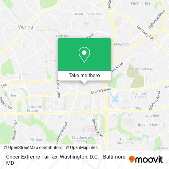Mapa de Cheer Extreme Fairfax