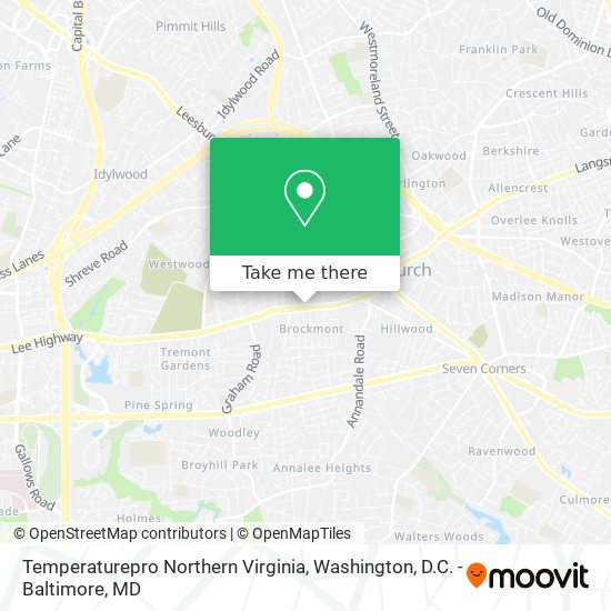 Mapa de Temperaturepro Northern Virginia