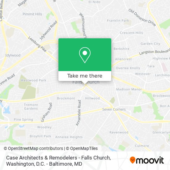 Case Architects & Remodelers - Falls Church map