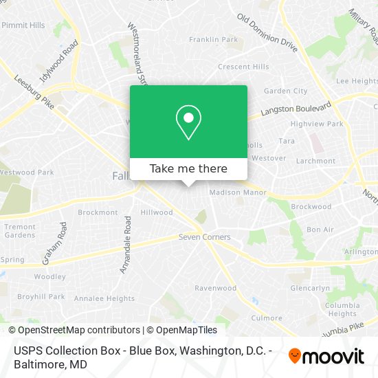 USPS Collection Box - Blue Box map