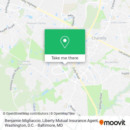 Benjamin Migliaccio, Liberty Mutual Insurance Agent map