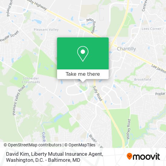Mapa de David Kim, Liberty Mutual Insurance Agent