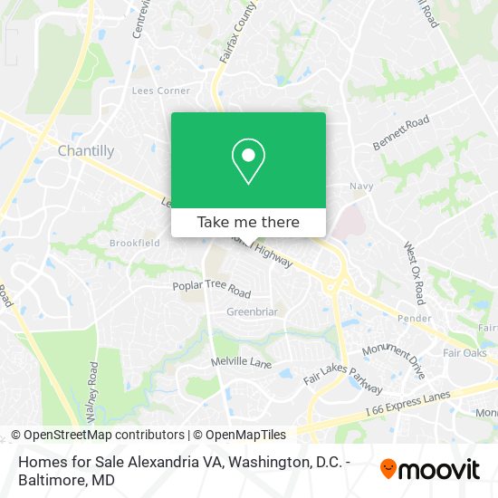 Homes for Sale Alexandria VA map