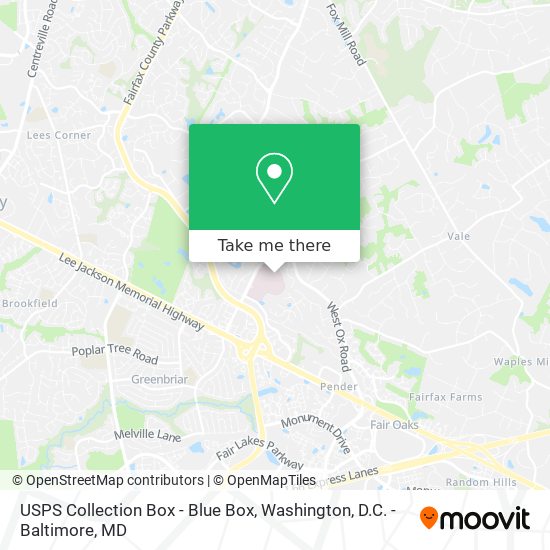 USPS Collection Box - Blue Box map