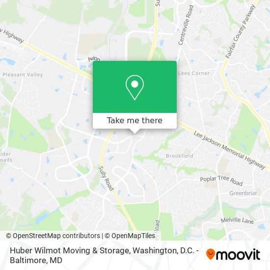 Mapa de Huber Wilmot Moving & Storage