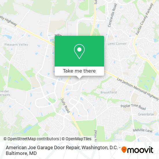 American Joe Garage Door Repair map