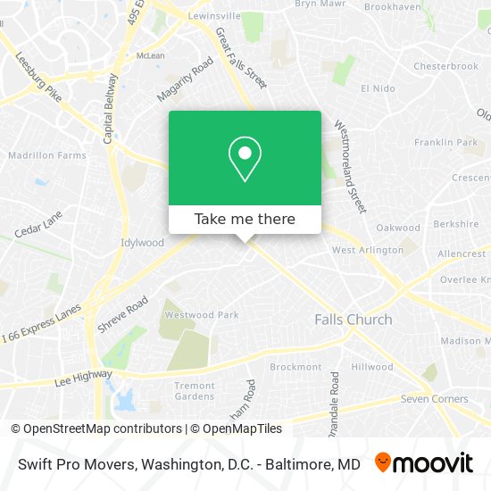 Swift Pro Movers map