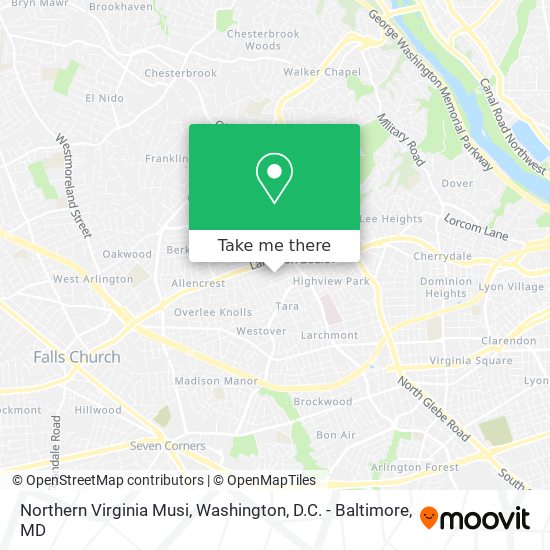 Northern Virginia Musi map