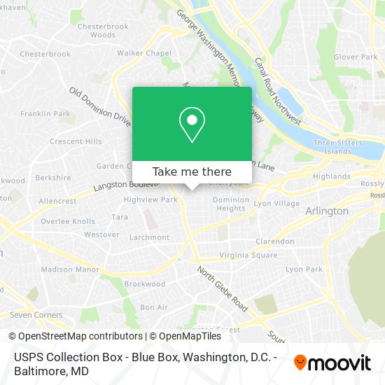 Mapa de USPS Collection Box - Blue Box