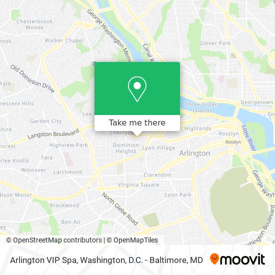 Arlington VIP Spa map