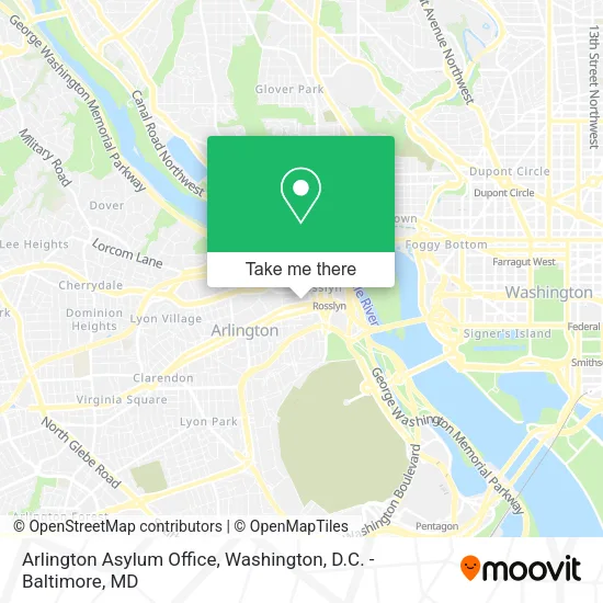 Mapa de Arlington Asylum Office