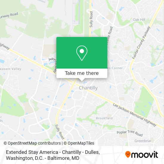 Extended Stay America - Chantilly - Dulles map