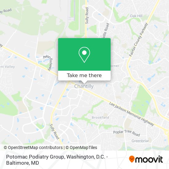 Mapa de Potomac Podiatry Group