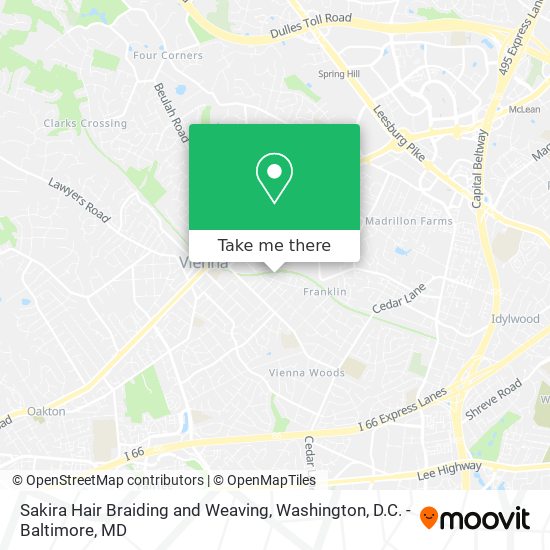 Mapa de Sakira Hair Braiding and Weaving