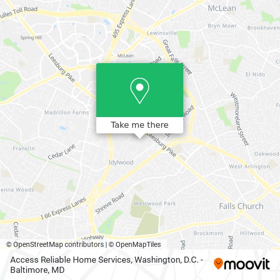Access Reliable Home Services map