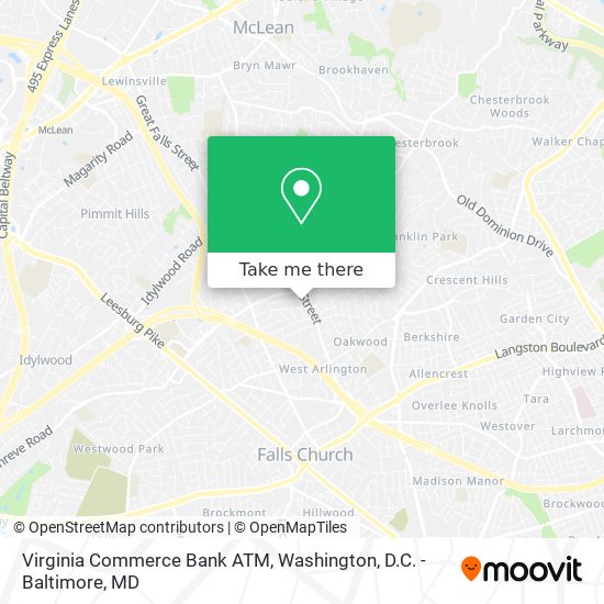 Mapa de Virginia Commerce Bank ATM