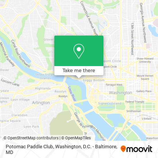 Potomac Paddle Club map