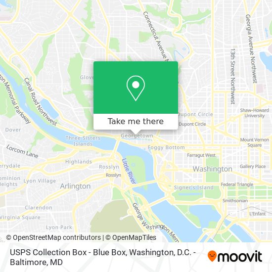 USPS Collection Box - Blue Box map