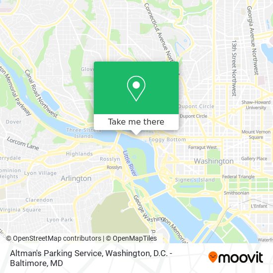 Altman's Parking Service map